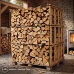 Palette-box de bois de chauffage extra-sec (1,60 m) – Prêt à brûler